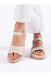 Patogūs smėlio spalvos moteriški sandalai-GD-FL1235BE
