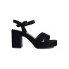 Zomšiniai moteriški aukštakulniai sandalai-NF92B