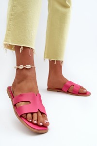 Women's Flat Sandals with Cutouts Fuchsia Fiviama-SS-223 FUCHSIA