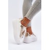 Balti batai ant platformos su stilinga puošmena-TV_LA279 GOLD