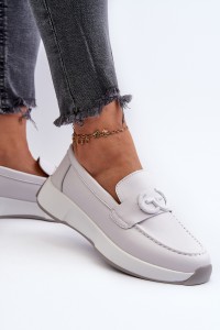 Natūralios odos stilingi moteriški batai-LR490 WHITE