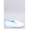 Patogūs įsispiriami odiniai bateliai JOUSSE WHITE/BLUE-KB 85-965