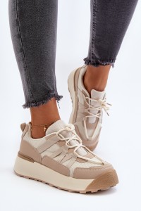 Sportiniai laisvalaikio stiliaus batai moterims-BL512P BEIGE