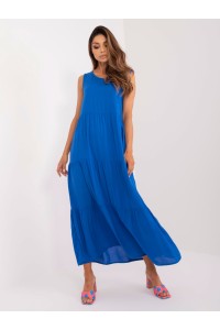 Mėlyna vasariška ilga suknelė-D73761M30435A