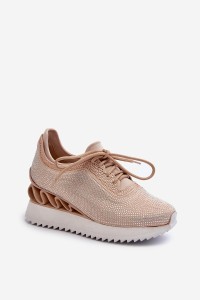 Originalaus sportiško dizaino  batai su platforma-MR38-377 BEIGE