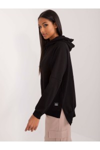 Juodas stilingas džemperis su skeltukais-RV-BL-9043.19