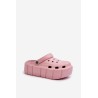 Moteriški rožinės spalvos kroksai su platforma-24SD19-7561 PINK