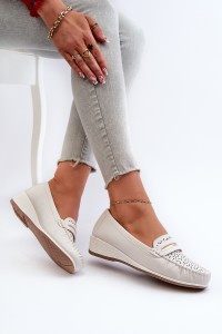 Balti elegantiški moteriški mokasinai-833959 OFF WHITE