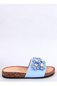 Mėlynos šlepetės su gėlėmis EMILES BLUE-KB 38828
