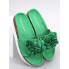 Žalios šlepetės su gėlėmis RIZZO GREEN-KB ZX6053