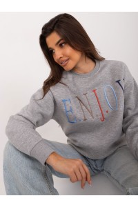 Pilkas išsiuvinėtas džemperis ENJOY-D10606BA02565C