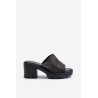 Moteriški sandalai su pintomis detalėmis-24SD98-6989 BLACK