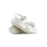 Patogios baltos moteriškos basutės su elastine juostele ir Velcro užsegimu-BM051-3019-1W