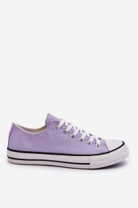 Klasikiniai suvarstomi medžiaginiai bateliai-859-E PASTEL PURPLE