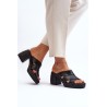 Stilingi įsispiriami odiniai sandalai-40373 BF.CZARNY