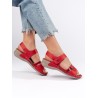 Patogūs raudoni moteriški sandalai-H0019RO