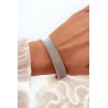 Elastic Women's Stainless Steel Bracelet Silver-HB120-003049 SILV