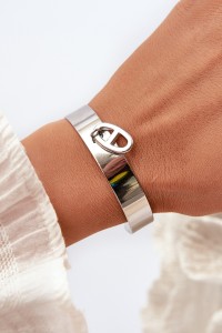 Women's Bracelet with Decoration Stainless Steel Silver-SS202-129 SILV