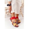Leather Sandals With Drawstring Maciejka 03375 Red-Yellow-03375-43 CZER/ŻÓŁTY