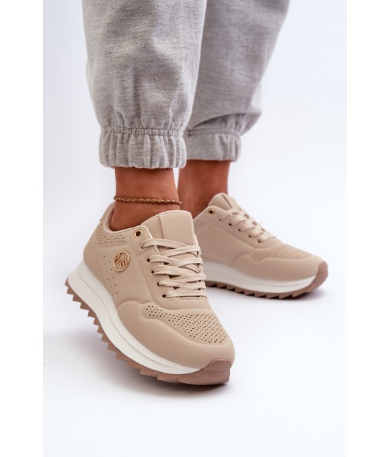 Moteriški sportbačiai su platforma-TL257-10 L.BEIGE