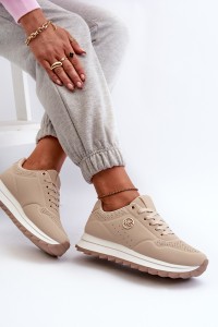 Moteriški sportbačiai su platforma-TL257-10 L.BEIGE