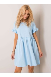 Šviesiai mėlyna plati suknelė Rue Paris-TV_RV-SK-5576.04