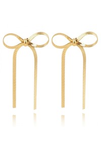 Auksiniai auskarai kaspinėliai padengti 14k auksu KST3231-KST3231