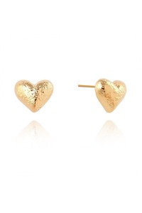 Auksiniai auskarai širdelės padengti 14k auksu KST3236-KST3236