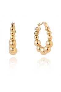Auksiniai auskarai rinkės su perliukais padengti 14k auksu KST3240-KST3240