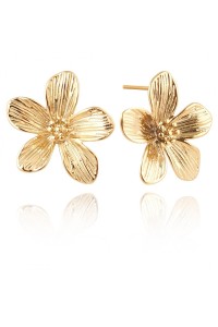 Auksiniai auskarai gėlytės padengti 14k auksu KST3241-KST3241