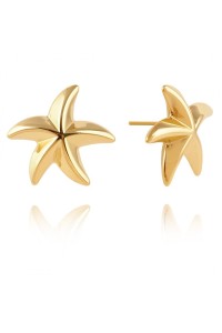 Auksiniai auskarai jūros žvaigždės padengti 14k auksu KST3245-KST3245