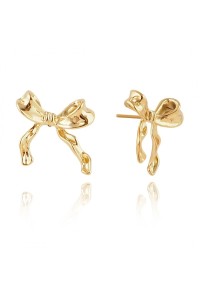 Auksiniai auskarai kaspinėliai padengti 14k auksu KST3246-KST3246