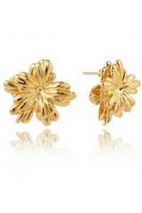 Auksiniai auskarai gėlytės padengti 14k auksu KST3254-KST3254