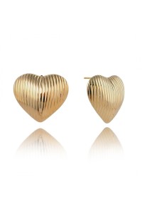 Auksiniai auskarai širdelės padengti 14k auksu KST3260-KST3260