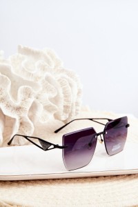 Women's sunglasses with black shaded lenses-OK.32243