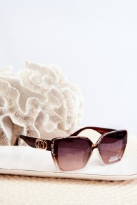 Women's Sunglasses with Decorative Detail UV400 Brown-OK.32266