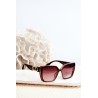 Women's Sunglasses With Decorative Detail UV400 Dark Brown-OK.32268