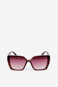 Women's Sunglasses With Decorative Detail UV400 Dark Brown-OK.32268