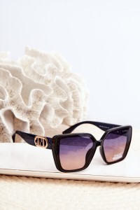 Women's Sunglasses with Decorative Detail UV400 Navy-OK.32269