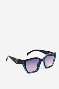 Women's Classic Sunglasses with Gold Details UV400 Black-Blue-OK.32273