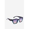 Women's Classic Sunglasses with Gold Details UV400 Black-Blue-OK.32273