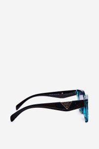 Women's Classic Sunglasses with Gold Details UV400 Black-Blue-OK.32273