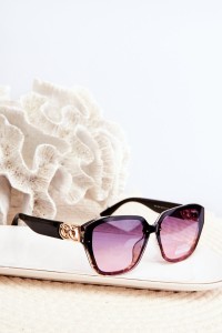 Women's Sunglasses With Gold Detail UV400 Black-Pink-OK.32279