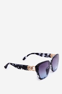 Women's Sunglasses with Black Detail and Gold UV400 Black-OK.32282