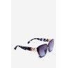 Women's Sunglasses with Black Detail and Gold UV400 Black-OK.32282