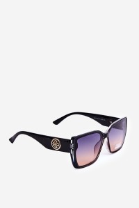 Women's Classic Sunglasses with Decorative Details UV400 Black-OK.32299