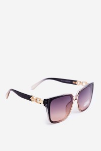 Women's Sunglasses With Decorative Details UV400 Brown-OK.32306