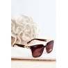 Women's Sunglasses With Decorative Details UV400 Brown-OK.32309