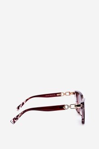 Women's Sunglasses With Decorative Details UV400 Brown-OK.32309