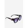 Women's Classic Sunglasses with Decorative Details UV400 Black-OK.32327